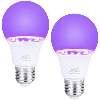 E27 UV-Pære lamper 9W UV-LED-Sort-lys Lampen Violet Indretning for Blacklight Krop, Maling, Lysstofrør Plakat uv-led-lampe pære D30 17146