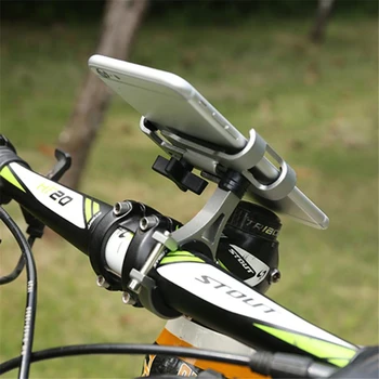 360 Graders Roterbar Cykel Telefon Holder Universal Aluminium Legering bike Cykel Handlebar Mount Phone Holder Til GPS-Mobiler 17556