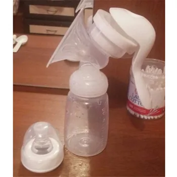 Hånd-type Bryst Pumpe Mælk Flaske Nippel Med Suge Funktion Baby Produkt Fodring Manuel brystpumpe Mor Bruger 18051