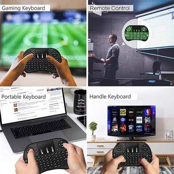 I8 Mini Trådløse Tastatur-2.4 GHz-russisk engelsk Version Air Mouse With Touchpad til Bærbar computer, Android TV Box PC 18391