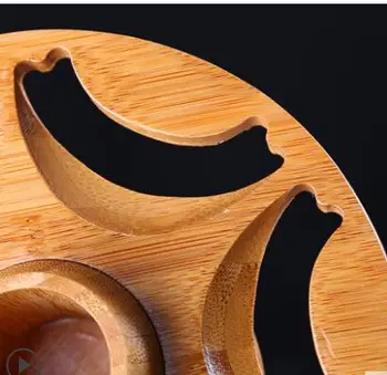 Bambus multi-funktion kopholder runde kopholder Kung Fu te sæt tilbehør storage rack te tørring