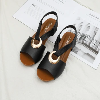 2021 Sandaler Kvindelige Sommeren kvinders sko mode Kile sandaler Komfortable Åben Tå Plus Størrelse 36-42 1903