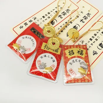 Lucky Guld Skildpadden Lucky Charm Nøglering Japan Heldig Kæde Vedhæng Bære Lucky Charms TT@88 1931