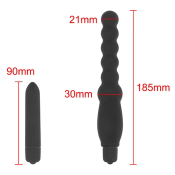 OLO Bullet Vibrator Med Anal Perler Butt Plug 10 Hastigheder Klitoris og G-Spot Stimulator prostata massager Sex Legetøj til Kvinder Mand 19454