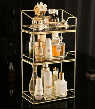 Høj Kvalitet Roterende Kosmetiske Parfume Hylde Rack Fri Kombination Desktop Opbevaring Hudpleje Produkter Organizer 2125