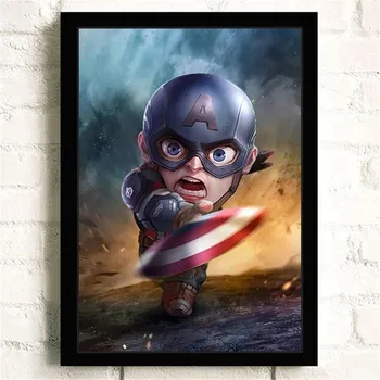 Captain America, Hulk, Iron Man, Thor, Marvel Superhelt Lærred Maleri Plakater Baby Brusebad Avengers Væg Kunst Baby Gave Decor