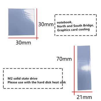 Notebook termisk silica gel grafikkort køling pakning North og South Bridge høj termisk film hukommelse ultra-tynd 1mm ikke-CPU 2323
