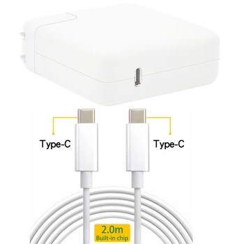 Strømforsyning 20.2 V 4.3 EN 87W Type-c USB-c Laptop AC Adapter Oplader Til MacBook Air, iPad Pro 15 /13 Tommer 2018 2019 2020 2557