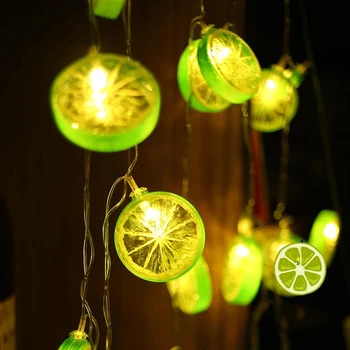 Kreative Citron Led Lys Streng Eventyr String Lys 3M 20 Lysdioder Citron, Orange Skive Ring Lys feriebolig Dekoration 27594