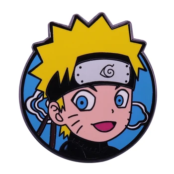 Uzumaki Den shippuden Ninja Badge Søde Anime Karakter Emalje Pin Sjove Foodie Broche Tilbehør 2761