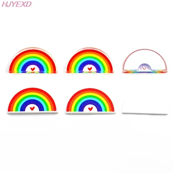 (10stk /masse) Akryl regnbuen til Smykker Tilbehør Part DIY Smykker Tilbehør