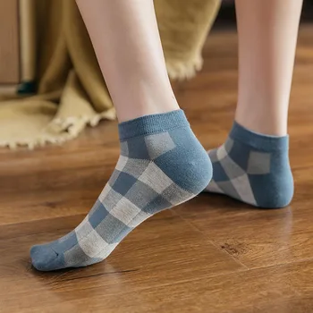 Stribede sokker calcetines mujer skarpetki damskie chaussette femme koreansk stil kvinder sokken meias japan kvinde, tøfler bomuld 30444