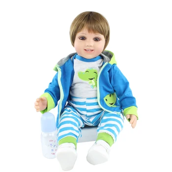 55 CM Full Body Silikone Genfødt Dreng Legetøj Til Baby Doll Girl Dress Up lille Barn Boneca Barn Fødselsdag Gave Play House Sengetid Toy