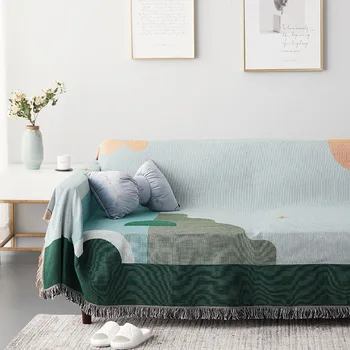 Ny Nordisk geometriske abstraktion smide tæpper hotel stue dekoration sofa dække multifunktionelle tæppe støv cover tæppe 324