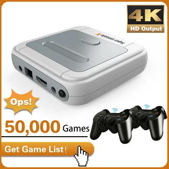 Super Konsol X-Pro-Retro Spil-Konsol Emulator med 50000 Video Spil 4K HD Mini WiFi TV Player til TV/Gaming 37823