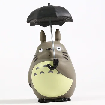 Miyazaki Hayao Min Nabo Totoro med Paraply PVC Figur Collectible Model Toy