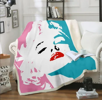 Marilyn Monroe 3d printet fleece tæppe til Senge Vandring Picnic Tyk Dyne Fashionable Sengetæppe Sherpa Smide Tæppe style-10 3974