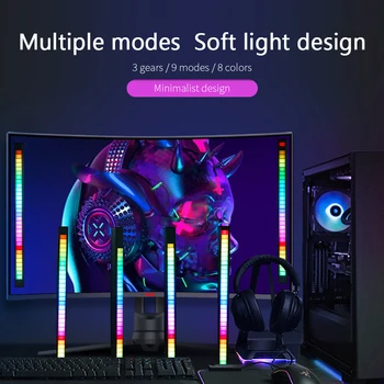 Afhentning Rytme Lys 2021 Atmosfære, Lys, Nye RGB Stemme-Aktiveret rytmisk Musik Bil Desktop Retrofit LED Lanterne for Omgivende Lys 4279