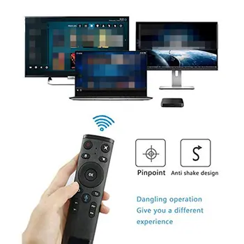 Air Mus Bluetooth Stemme Fjernbetjening til Smart TV Android-Box IPTV Trådløse 2,4 G 433 Mhz ONLENY 2.4 ghz - 2,4835 ghz 1 sæt 4449