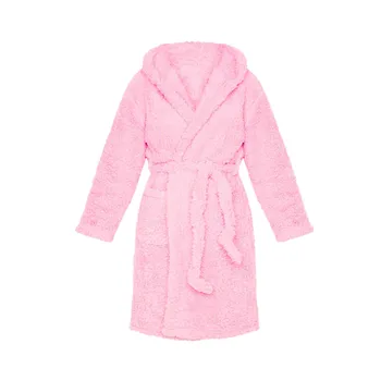 2021 Vinter Kimono Kjole Plys Fleece Flosset Badekåber For Kvinder Blød Varm langærmet Hætteklædte Nat-robe Loungewear Pyjamas 4796
