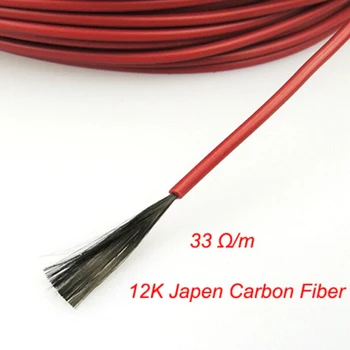 Høj kvalitet, 1roll 20M 12K 33Ohm infrarød varme-gulvtæppe kabel-system, el-carbon fiber wire gulvvarme wire fortykkelse