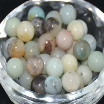 Multi-Farvede Amazonit Perle 4/6/8/10 Mm Rund Løs Perler til smykkefremstilling Halskæde DIY Armbånd Tilbehør 500