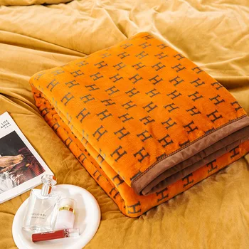 Blød varm fuzzy uld tæppe stof sofa seng i vinteren tæppe hjem, kontor lur tæppe 51849