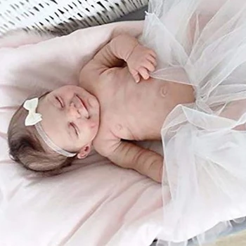 55cm Genfødt Piger Blød Krop Søde Smiley Nyfødte Pige Dukke Som Rigtig Baby Fuld Silikone-Nem at Rengøre Realistisk Toy Gave G99C