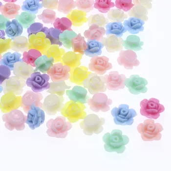 CHONGAI 50stk Blomster, perler, Blandet Slik Farve Akryl Beaded DIY Tilbehør Perler Til Smykker Armbånd Gør 10mm 58825