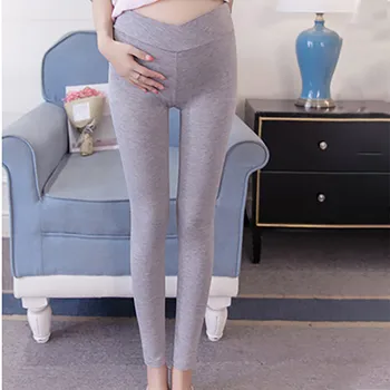 Justerbar Lav Talje, Mave Bomuld Barsel Legging Foråret Casual Tynde Bukser Tøj til Gravide Kvinder Efteråret Graviditet 591