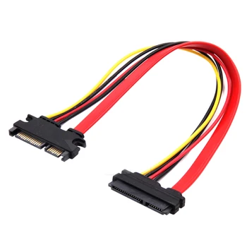 30cm 22Pin 15+7 Mand Til 22 pin Female SATA-Serial ATA-Data Power Kabel-Extension-Stik Ledningen SATA-Kabler 61824