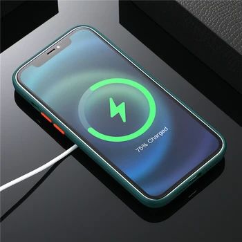 Pladsen magnetiske Silikone Phone Case For IPhone 11 12 Pro Max 8 7 Plus-Xr-X Xs SE Antal i 2020 klart, Blødt Magsafe bagcoveret 66356