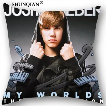 Bedste Justin Bieber Pudebetræk Bryllup Dekorativ Pillow Cover Tilpassede Gave Til (To Sider) Trykt Pudebetræk 18-315 67104