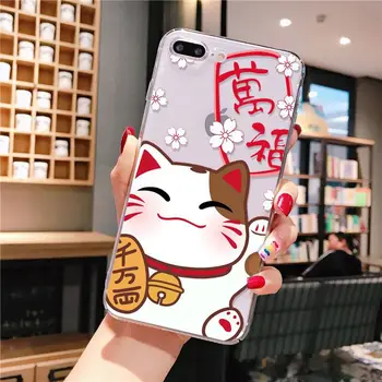 MaiYaCa Kina søde lucky cat nye år Julegaver Phone Case for iPhone-11 Pro XS ANTAL XR 8 7 6 6S Plus X 5 5S SE 67304