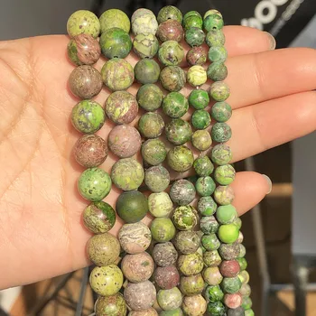 Grøn Amerikansk Turkiser Howlite Sten Perler Naturlige Mineraler Perler Til Smykker at Gøre DIY Armbånd Tilbehør 15