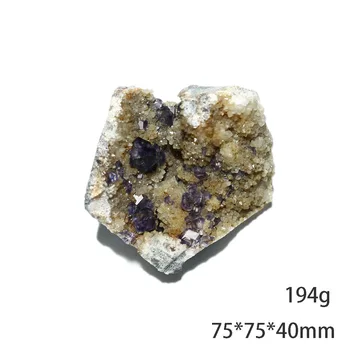 194g A4-3 Sjældne Naturlige Lilla Satin Mekaniske Mineral Mineral Krystal Modellen Collectible Ornament Gaver fra Fujian i Kina 6813