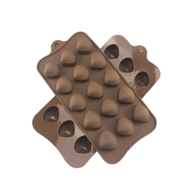 15 Hulrum Kammusling Form Silikone Formen Bagning Af Kiks, Chokolade Shell Form Jelly DIY is Slik Kage Udsmykning Skimmel 70795