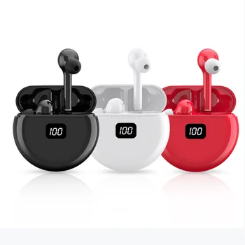 Trådløse Hovedtelefoner Bluetooth-5.0 TWS Hovedtelefoner IPX7 Vandtæt Øretelefoner LED-Display 9 HD Stereo Indbygget Mic til Xiaomi iPhone 71614