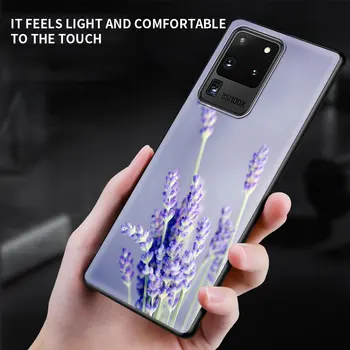 Lilla Lavendel Blomster Silikone Phone Case For Samsung Galaxy S20 FE 5G S21 Ultra S10e S10 S9 S8 S21 Plus Dækning Coque Fundas 72950