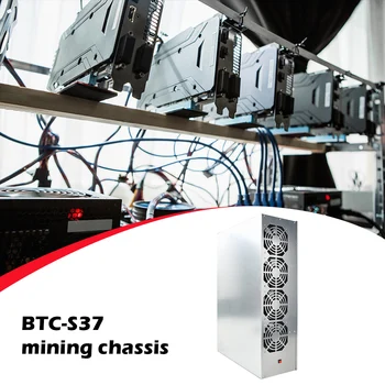 BTC-S37 Minedrift Chassis Combo 8 GPU Bitcoin Crypto Ethereum BTC-Lavt Strømforbrug Minedrift Bundkort med 4 Fans 8GB RAM mSATA SSD 748