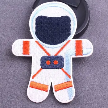 Astronaut-Size:10.2x7.7cm Patch til Tøj Strygejern om Broderet Sy Applikationer Søde Stof Badge DIY Beklædning Tilbehør 75389