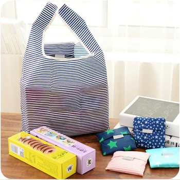 Nyeste miljø-opbevaringspose foldable shopping genanvendelige poser dagligvarer øko tote taske kreative håndtaske dropshipping
