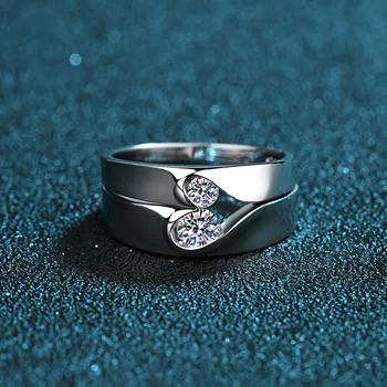 925 Sterling Sølv Moissanite Ring 1ct 2ct 3ct Runde Moissanite Diamant Kabale Engagement Ringe Til Kvinder 78502