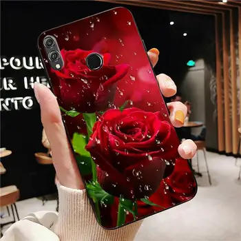Lyse Røde Roser, Blomster Telefon Tilfældet For Huawei Honor 7A 8X 9 10 20lite 10i 20i 7C 8C 5A 8A Ære Spille 9X pro Mate 20 lite 78747