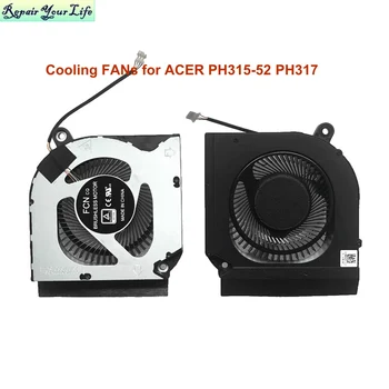 CPU-GPU Køler Ventilatorer til Acer Predator Helios 300 PH315-52 PH317-53 Computer gaming Fan til bærbar DC28000QEF0 DC 5V 4 PIN 7935