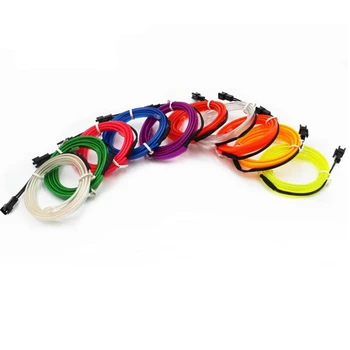 EL Wire Rør Kabel-LED Fleksibel Strip Neon Lampens Skær String Lys Til Bil Dekoration Med 6mm Sy Kanten Bil Styling 81258