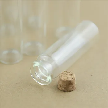 24 Stykker 22*70mm 15 ml Små Glas, Flasker Cork reagensglas Små Krukker Gennemsigtig Tom Opbevaring Jar Glas Flaske Prop 82434