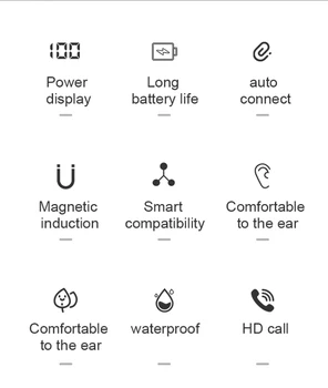 наушники Trådløse Blå tand 5.0 Øretelefon TWS HIFI Mini-I-øret-Sport, der Kører Headset Støtte IOS/Android-Telefoner HD Hovedtelefoner 841