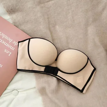 Kvinders Bomuld Bh, Sexet Solid Farve Undertøj Mode Push Up Komfort Brystholder Stropløs Åndbar Undertøj til Kvinder Undertøj 8553