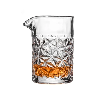 480ml Rhombus Mønster Japansk Stil Crystal Cocktail Mixing Glas Bar Værktøjer 8597